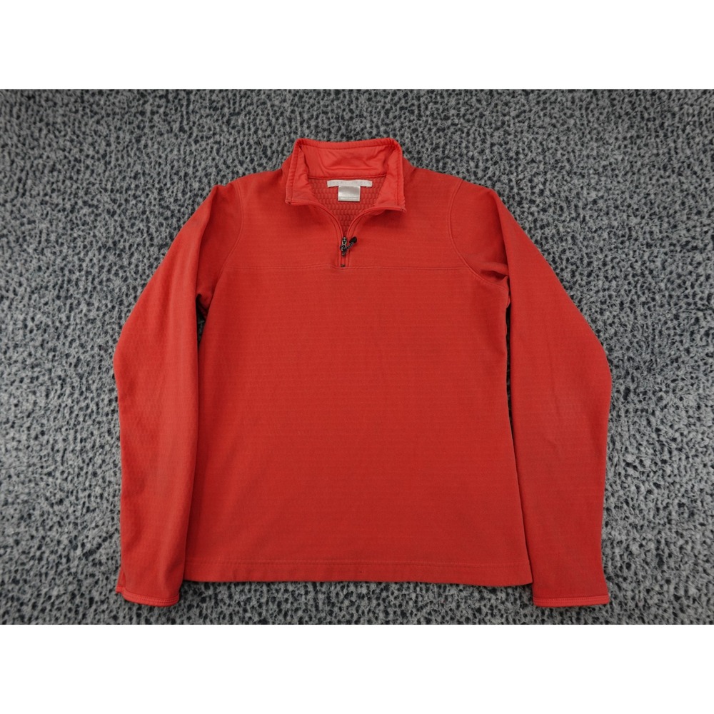 Nike Golf Pullover Womens Medium Red Good 1/4 Zip Fit Therma Textured 128634-697